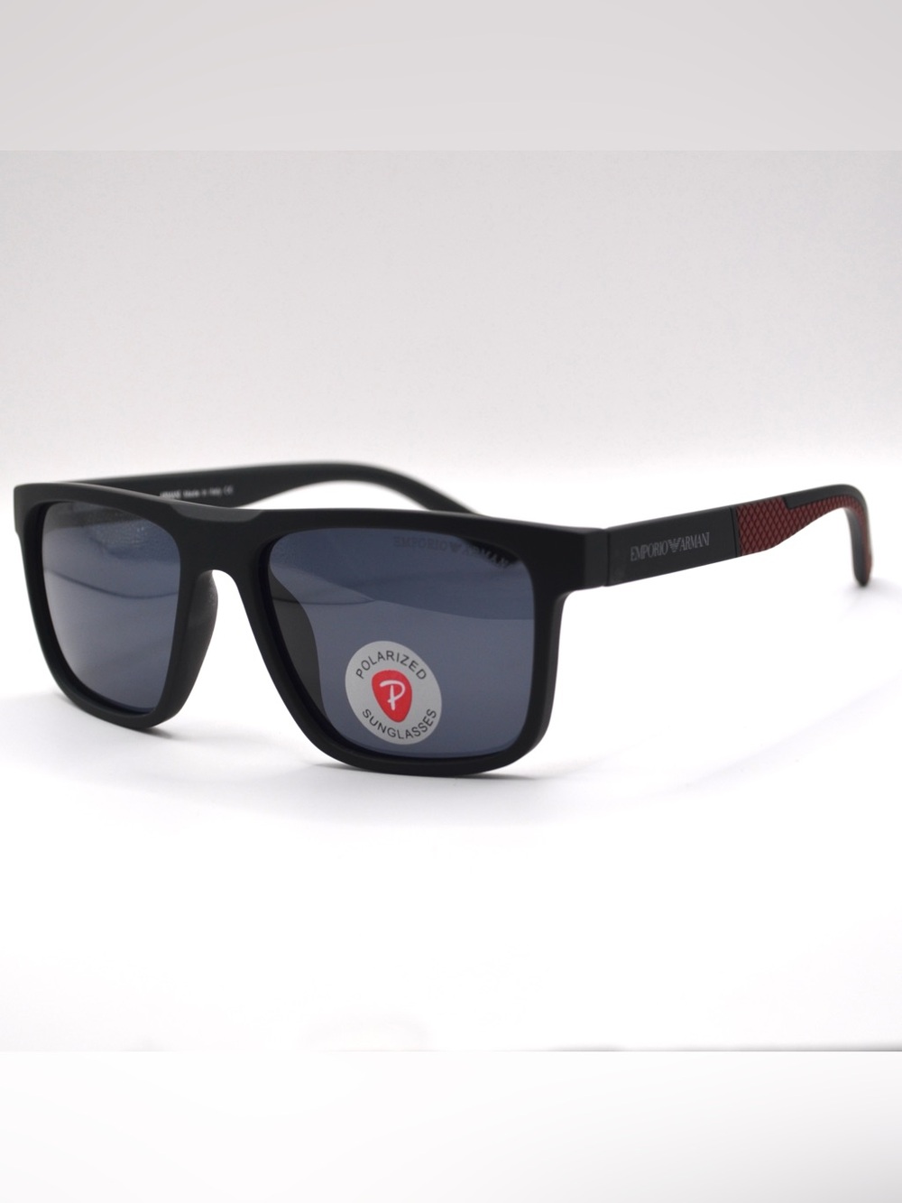 Emporio Armani Men Sunglasses | Matte Black | Dark Grey Lens | New | Polarized